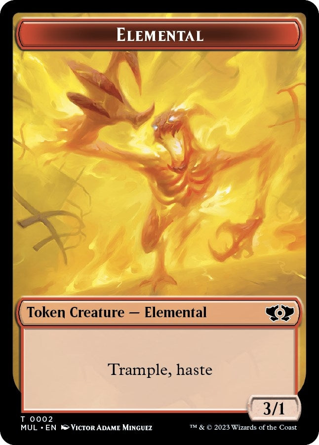 Elemental (0002) // Emblem - Teferi's Talent Double-Sided Token (2 // 44) (MOC)