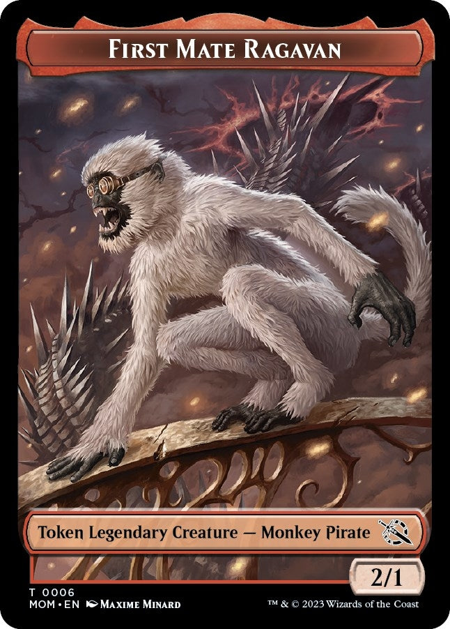 Image for First Mate Ragavan // Emblem - Teferi's Talent Double-Sided Token (6 // 44) (MOC) - Magic: The Gathering