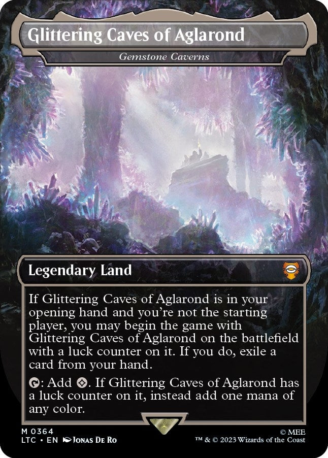 Japanese Magic: The Gathering - Glittering Caves of Aglarond - Gemstone Caverns (Borderless) (364) (LTC)