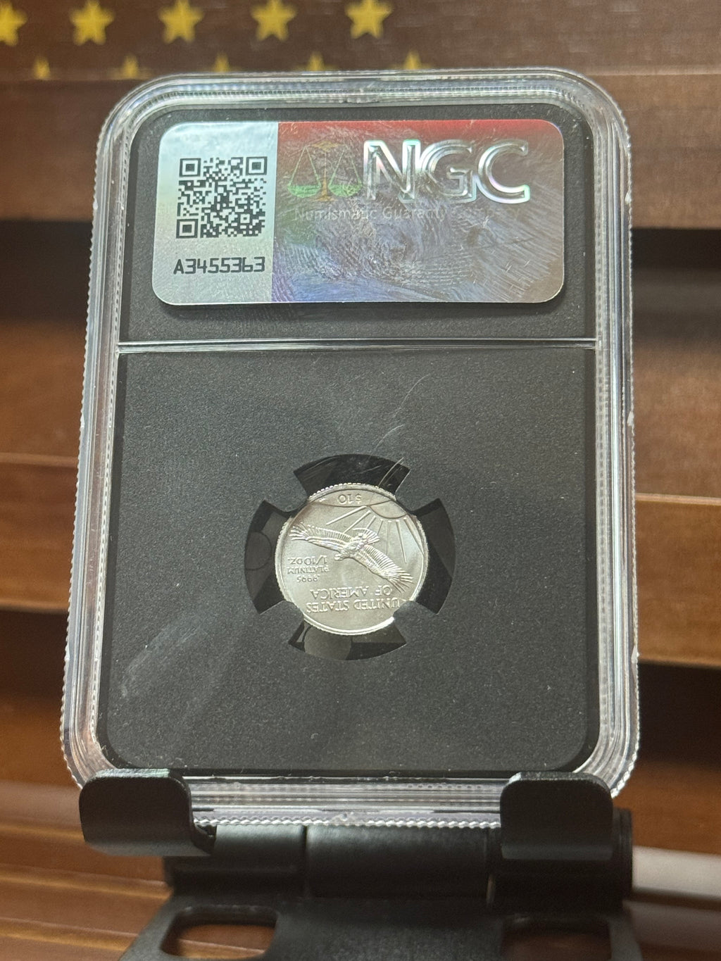 2004 American Platinum Eagle – 1/10 oz ($10) NGC MS69 – Vault Box Black Core