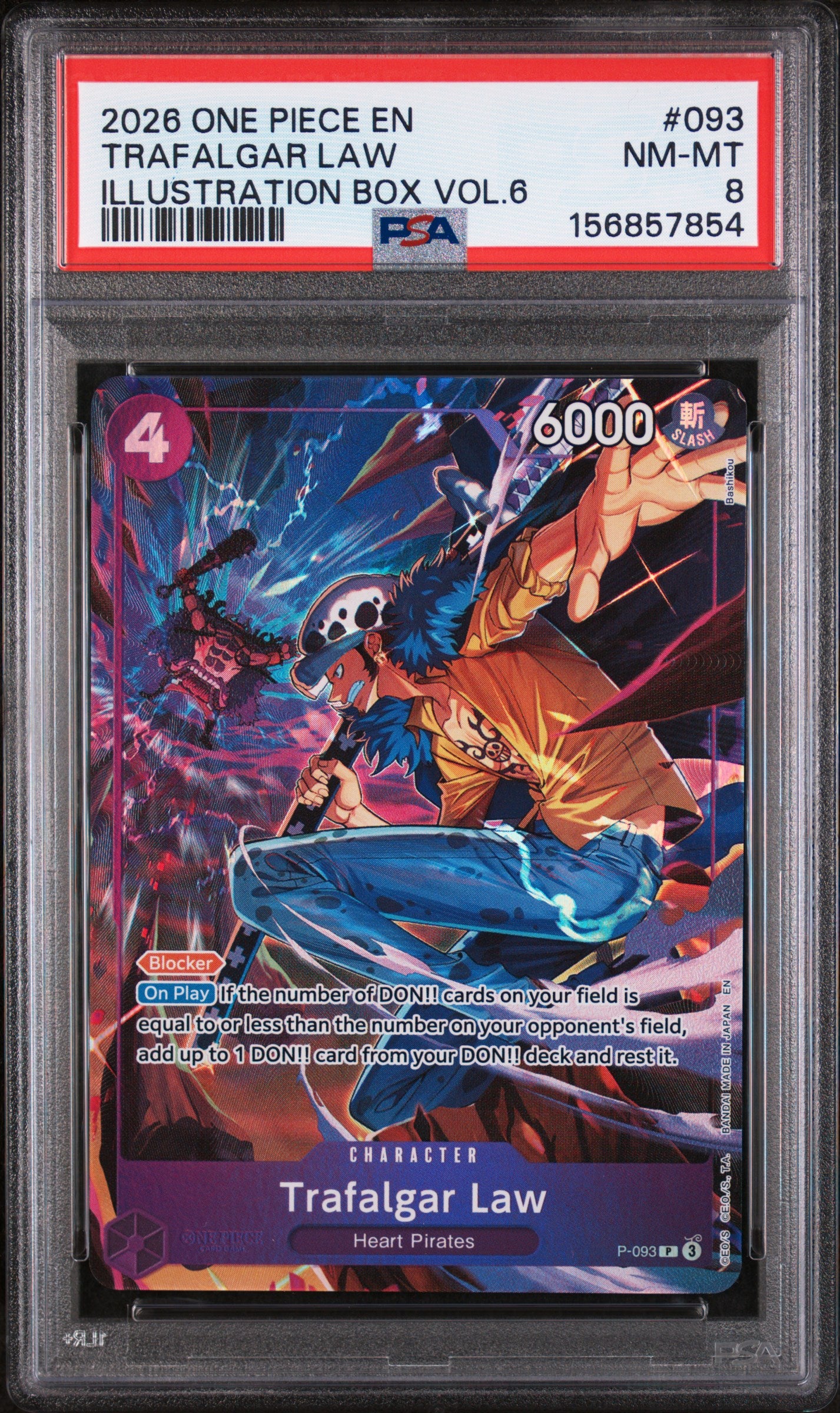 TRAFALGAR LAW ILLUSTRATION BOX VOL.6 2026 ONE PIECE PROMOS PSA NM-MT 8