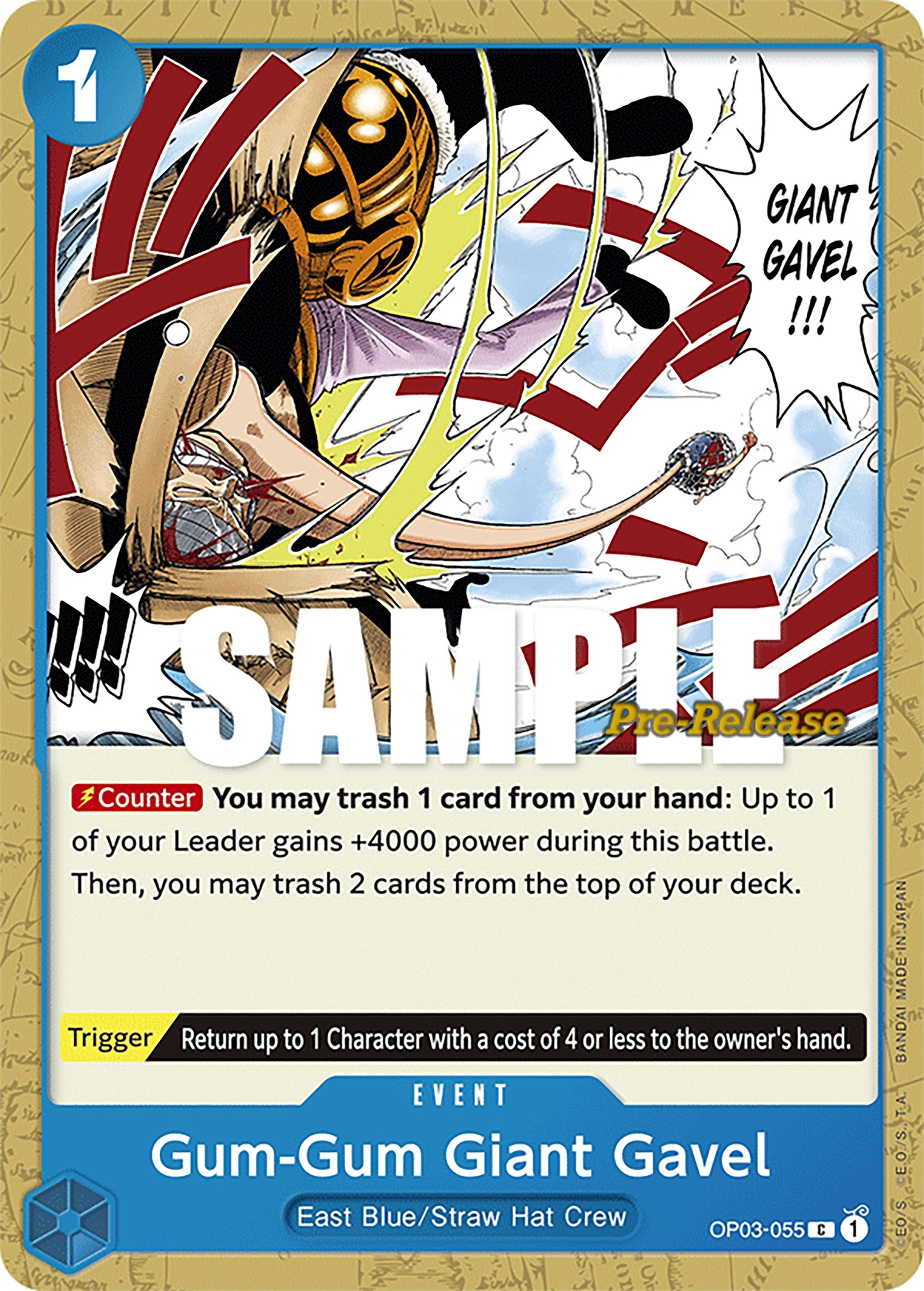 Gum-Gum Giant Gavel (OP03-055) (OP03 PRE)
