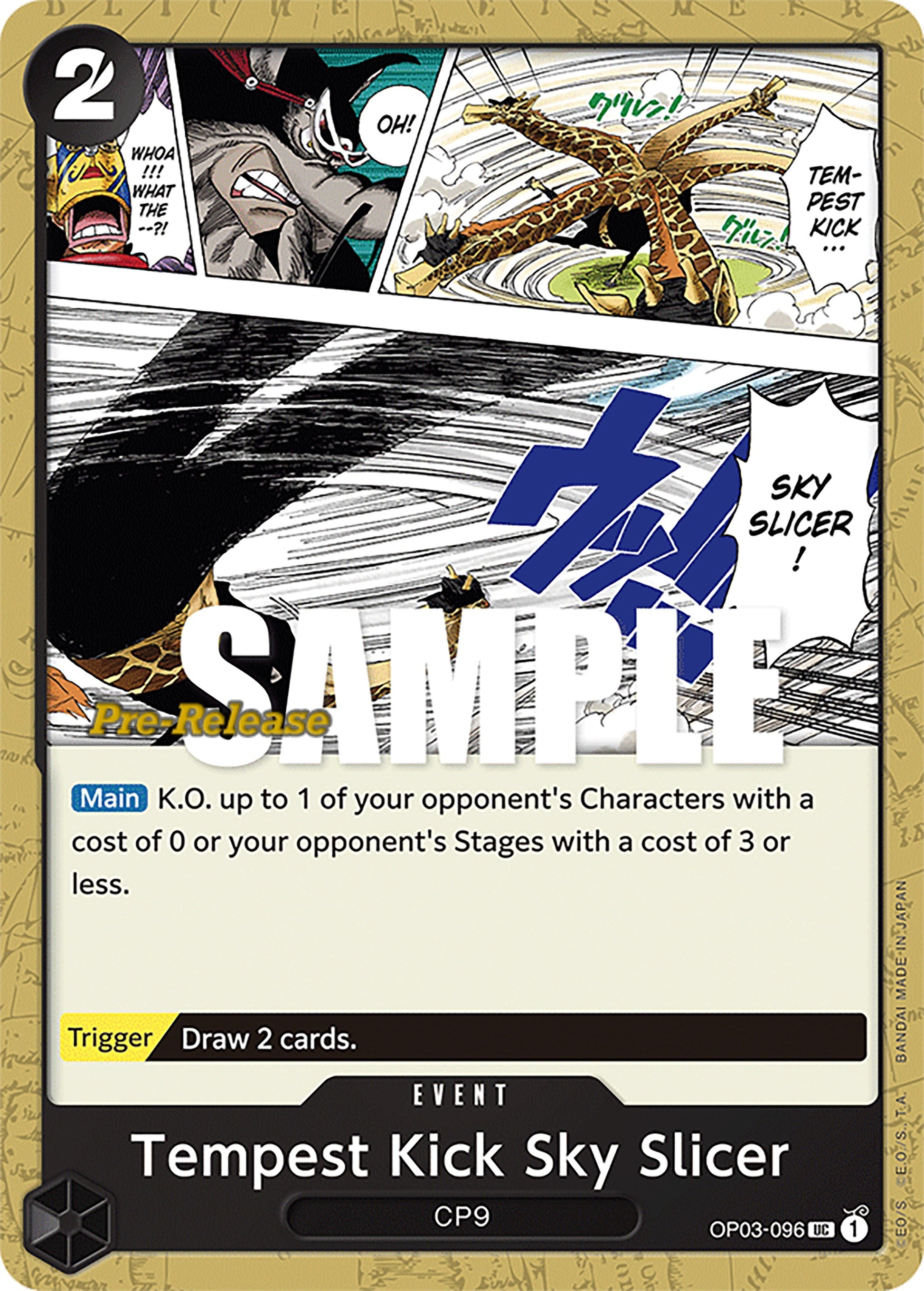 Image for Tempest Kick Sky Slicer (OP03-096) (OP03 PRE) - One Piece Card Game