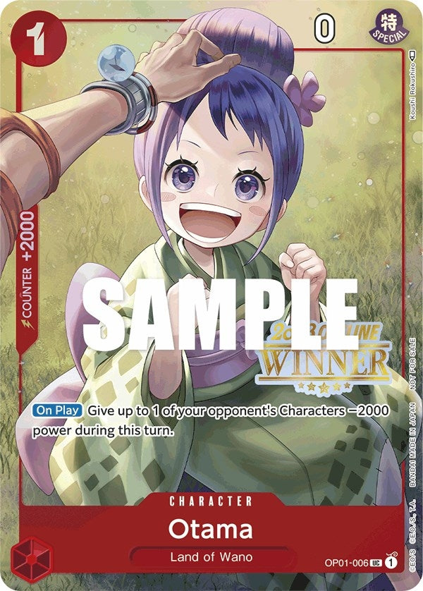 Image for Otama (Offline Regional 2023) [Winner] (OP01-006) (OP-PR) - One Piece Card Game