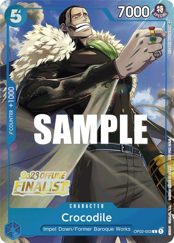 Image for Crocodile (Offline Regional 2023) [Finalist] (OP02-053) (OP-PR) - One Piece Card Game
