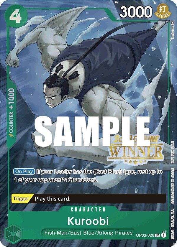 Image for Kuroobi (Offline Regional 2023) [Winner] (OP03-026) (OP-PR) - One Piece Card Game
