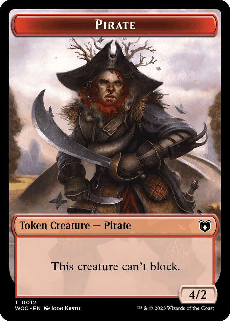 Pirate // Pegasus Double-Sided Token (12 // 9) (WOC)