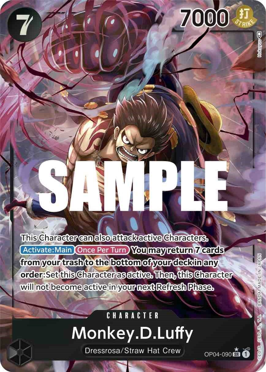 Monkey.D.Luffy (090) (Alternate Art) (OP04-090) (OP04)
