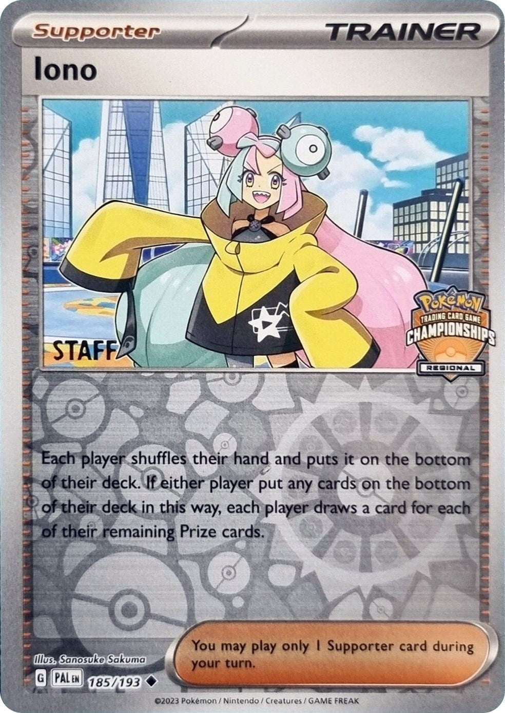 Iono - 185/193 (Regional Championships) [Staff] (185/193) (PR)
