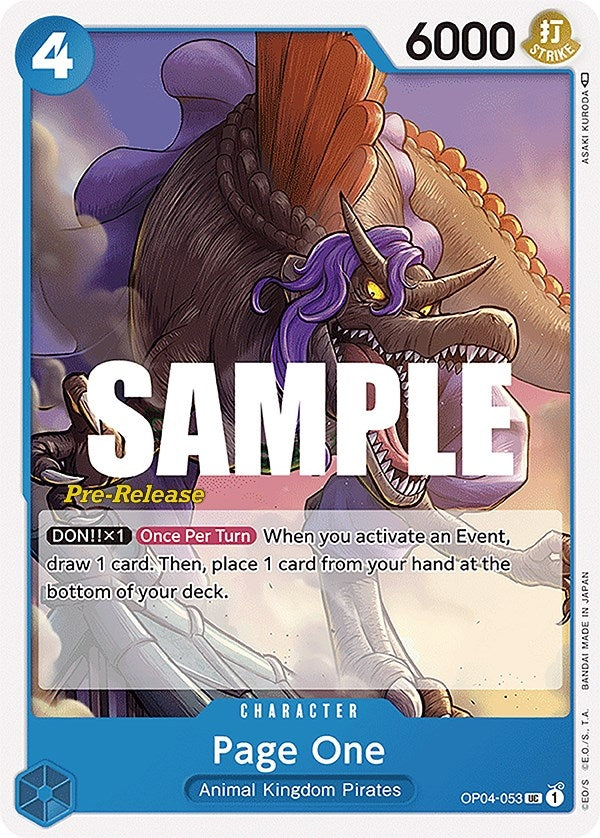 Image for Page One (OP04-053) (OP04 PRE) - One Piece Card Game