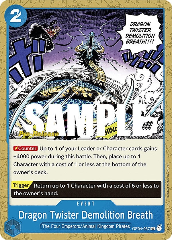 Image for Dragon Twister Demolition Breath (OP04-057) (OP04 PRE) - One Piece Card Game