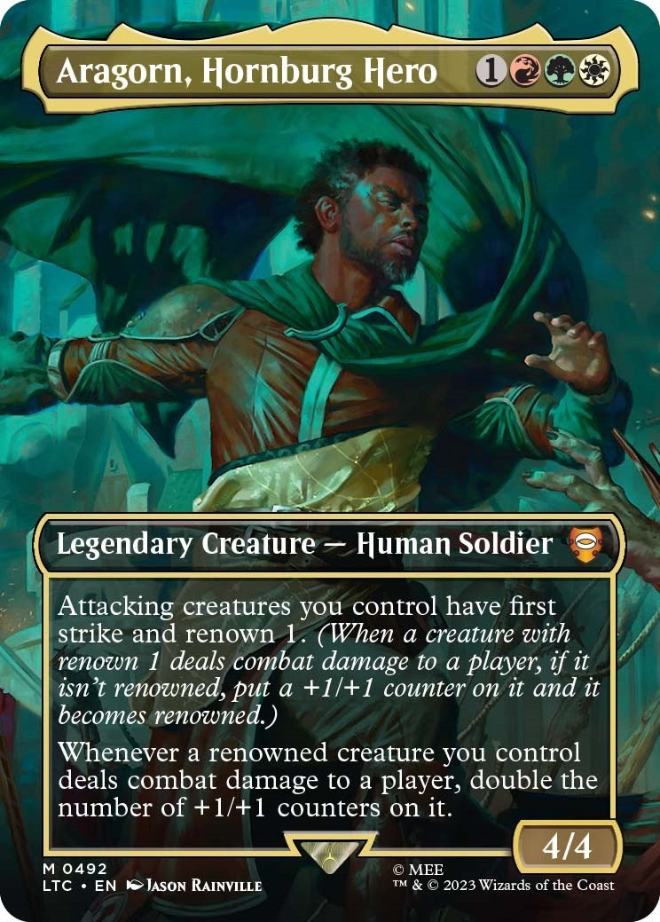Aragorn, Hornburg Hero (Borderless) (492) (LTC)