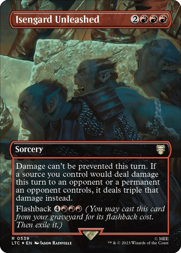 Isengard Unleashed (Borderless) (Surge Foil) (539) (LTC)