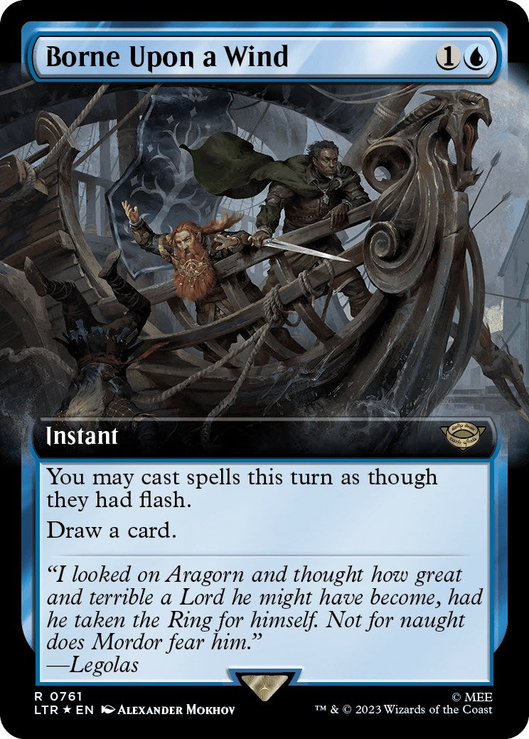 Borne Upon a Wind (Extended Art) (Surge Foil) (761) (LTR)