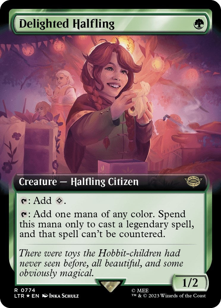 Delighted Halfling (Extended Art) (Surge Foil) (774) (LTR)