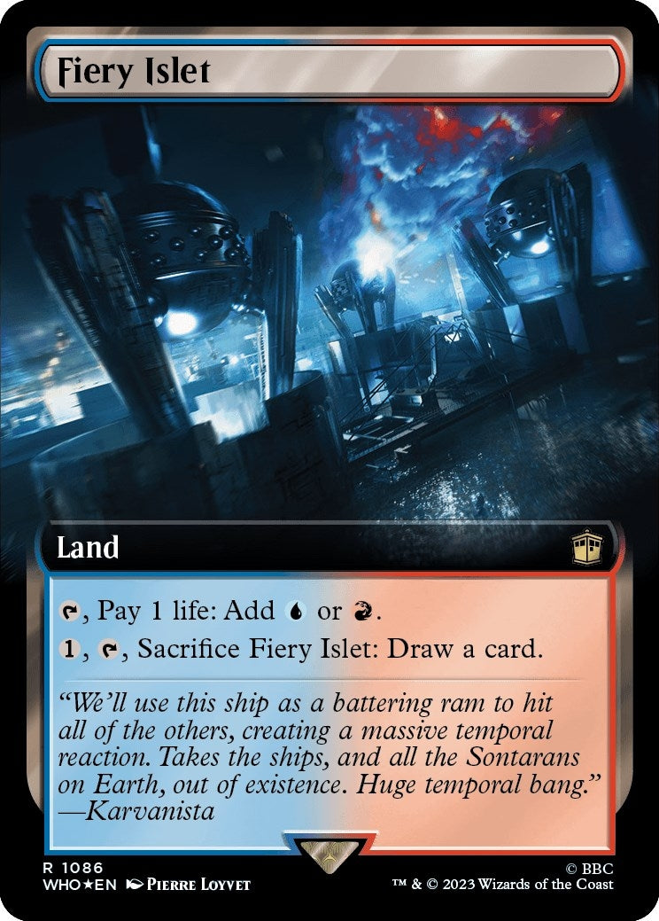 Fiery Islet (Extended Art) (Surge Foil) (1086) (WHO)