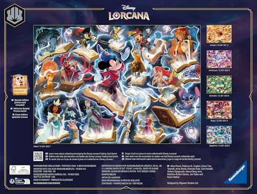 Ravensburger Disney Lorcana - Glimmers of the Realm: Steel 1000 Piece Jigsaw Puzzle