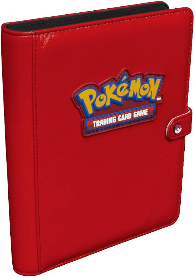 Ultra Pro | Pokemon Premium 4-Pocket Snap Binder - Red | Trading Card Accessory