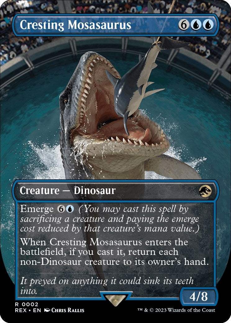 Cresting Mosasaurus (Borderless) (2) (REX)