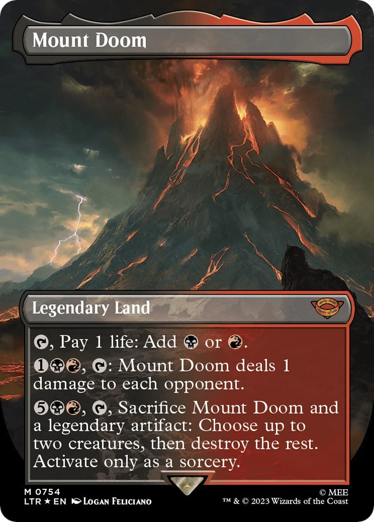Mount Doom (Borderless) (Surge Foil) (754) (LTR)