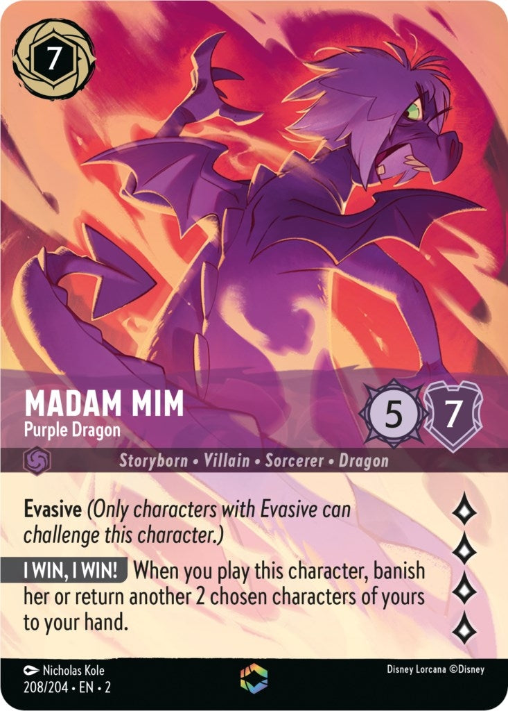 Madam Mim - Purple Dragon (Enchanted) (208/204) (2)