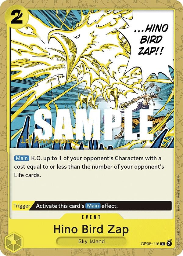 Image for Hino Bird Zap (OP05-116) (OP05 ANN) - One Piece Card Game