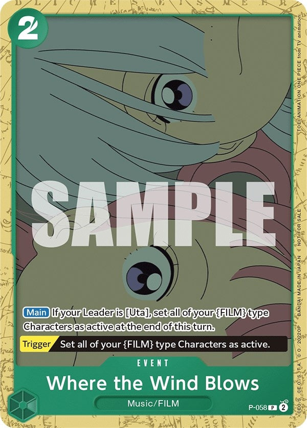 Where the Wind Blows (Starter Deck 11: Uta Deck Battle) (P-058) (OP-PR)