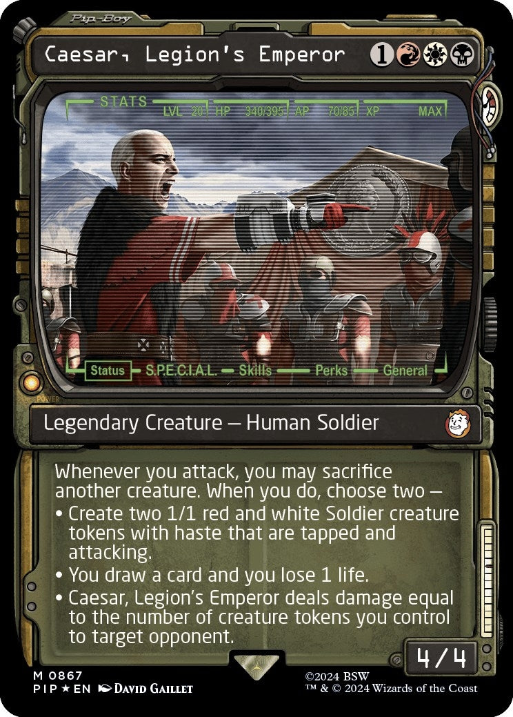 Caesar, Legion's Emperor (Showcase) (Surge Foil) (867) (PIP)