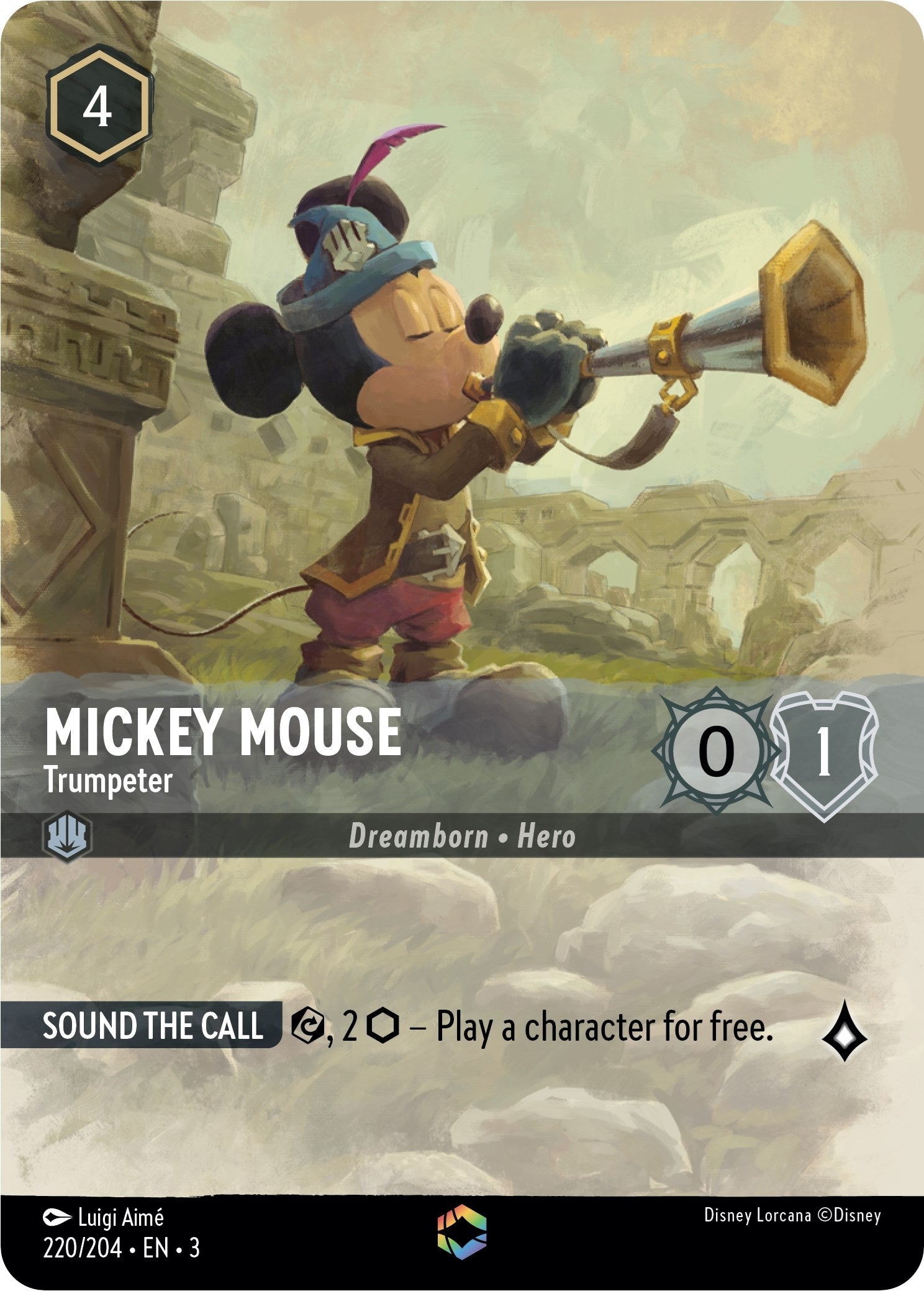 Mickey Mouse - Trumpeter (Enchanted) (220/204) (3)