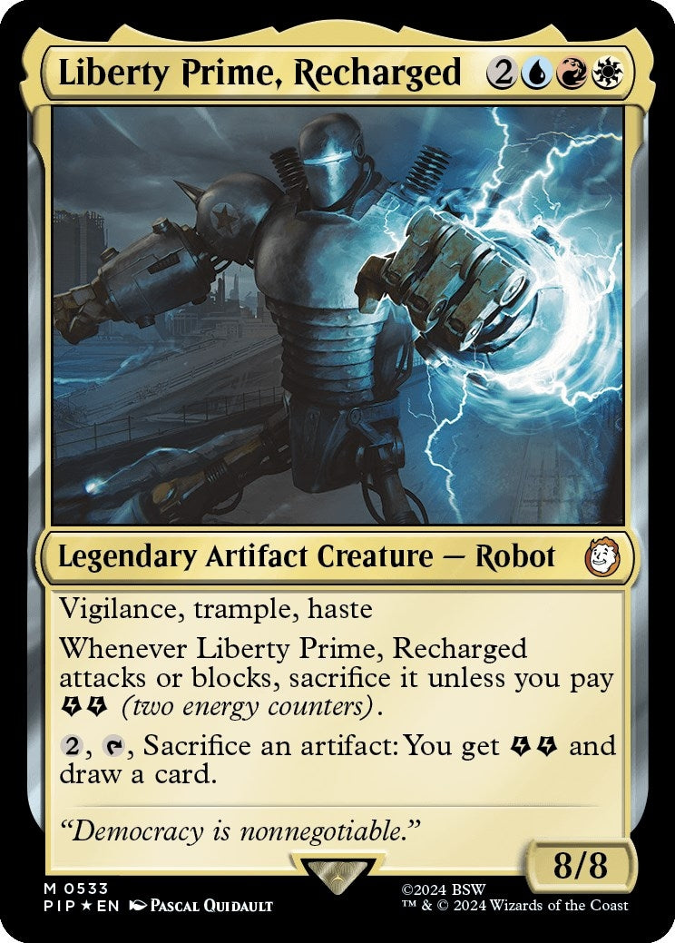 Liberty Prime, Recharged (Surge Foil) (533) (PIP)