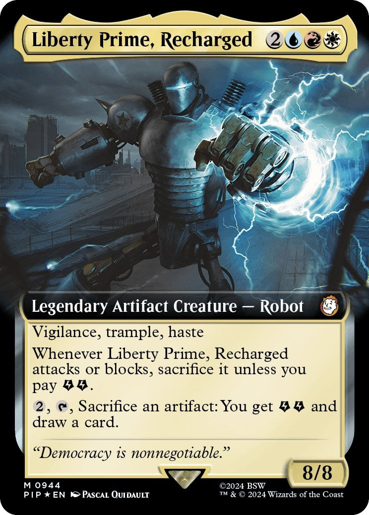 Liberty Prime, Recharged (Extended Art) (Surge Foil) (944) (PIP)