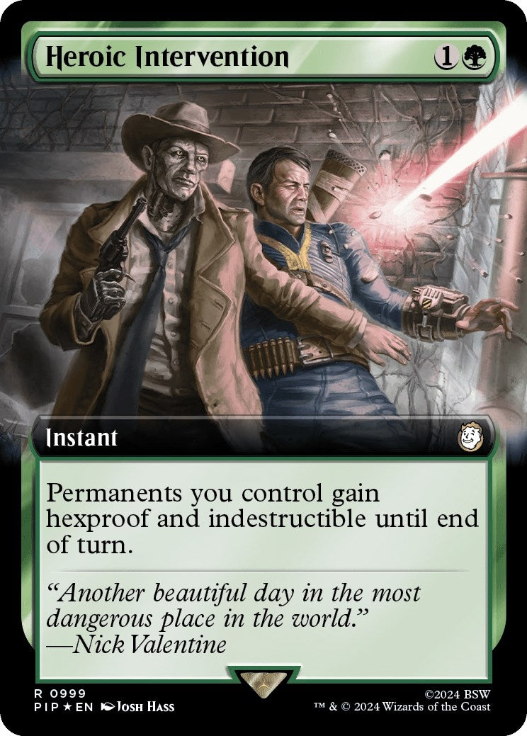 Heroic Intervention (Extended Art) (Surge Foil) (999) (PIP)
