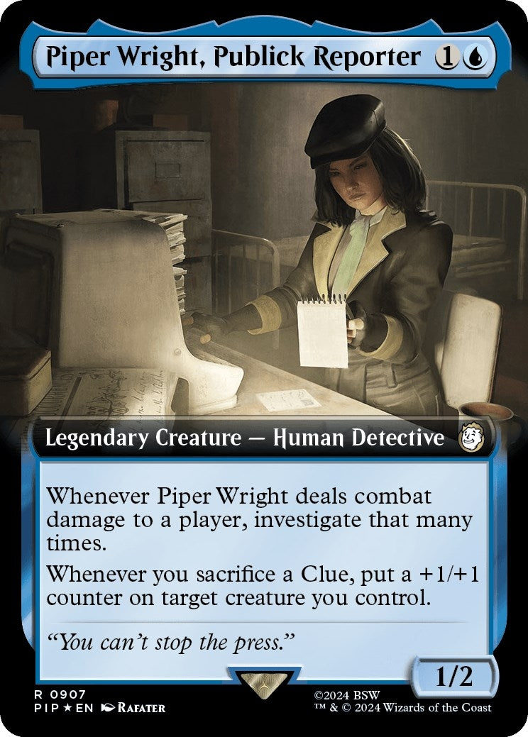 Piper Wright, Publick Reporter (Extended Art) (Surge Foil) (907) (PIP)