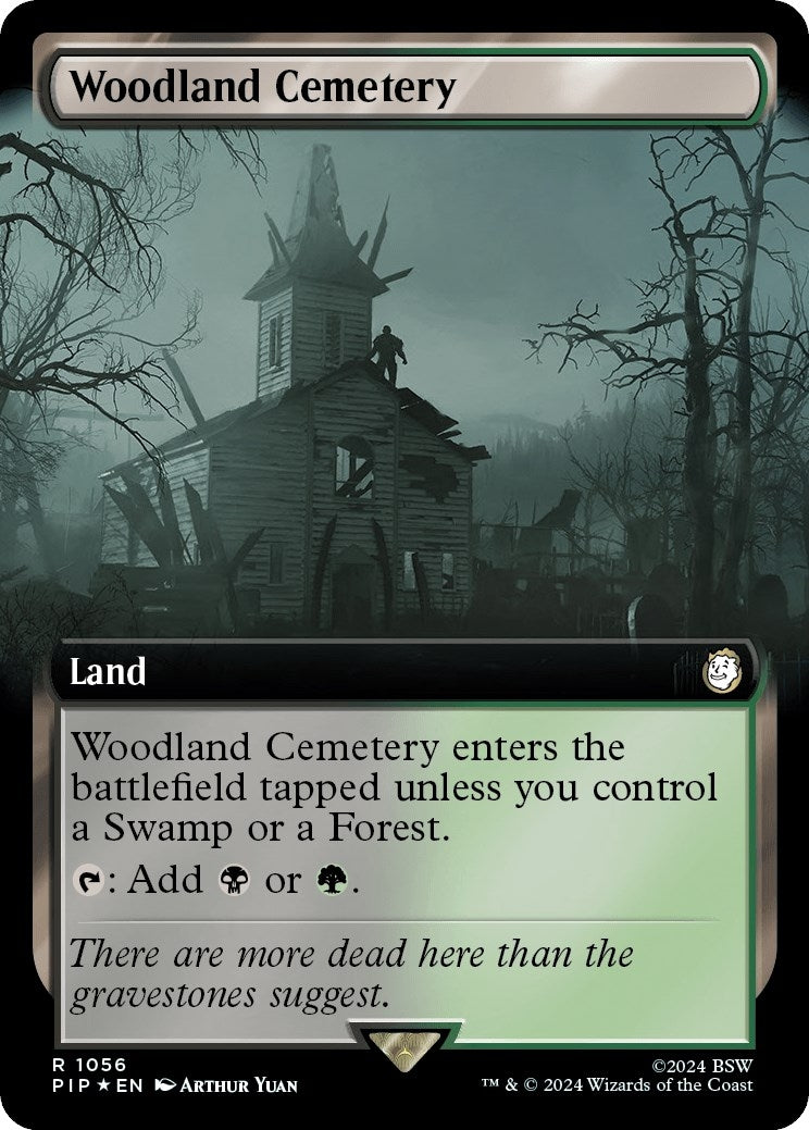 Woodland Cemetery (Extended Art) (Surge Foil) (1056) (PIP)