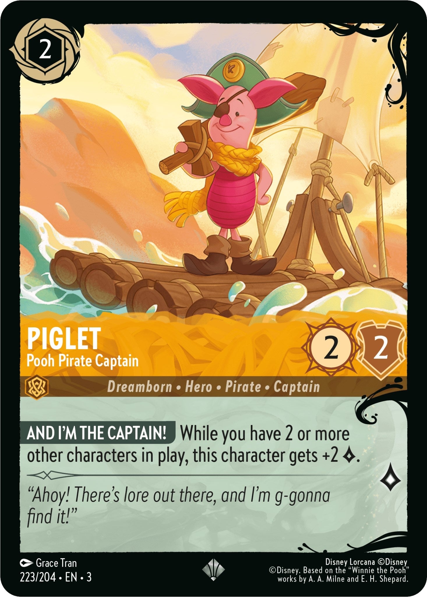 Piglet - Pooh Pirate Captain (223/204) (223/204) (Q1)