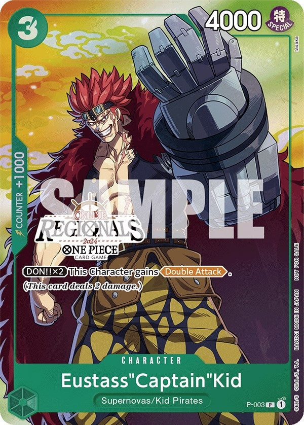Image for Eustass"Captain"Kid (Online Regional 2024 Vol. 2) [Participant] (P-003) (OP-PR) - One Piece Card Game