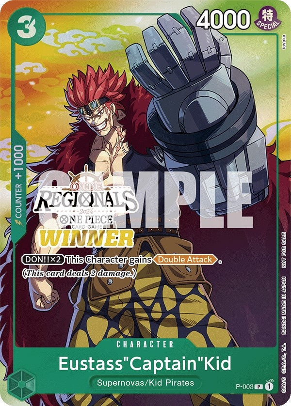 Eustass"Captain"Kid (Online Regional 2024 Vol. 2) [Winner] (P-003) (OP-PR)