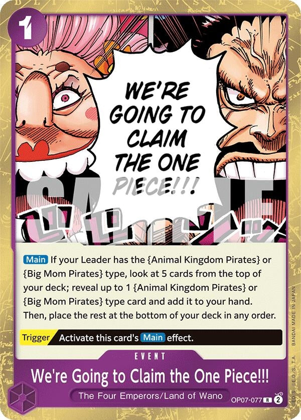 We're Going to Claim the One Piece!!! (OP07-077) (OP07)