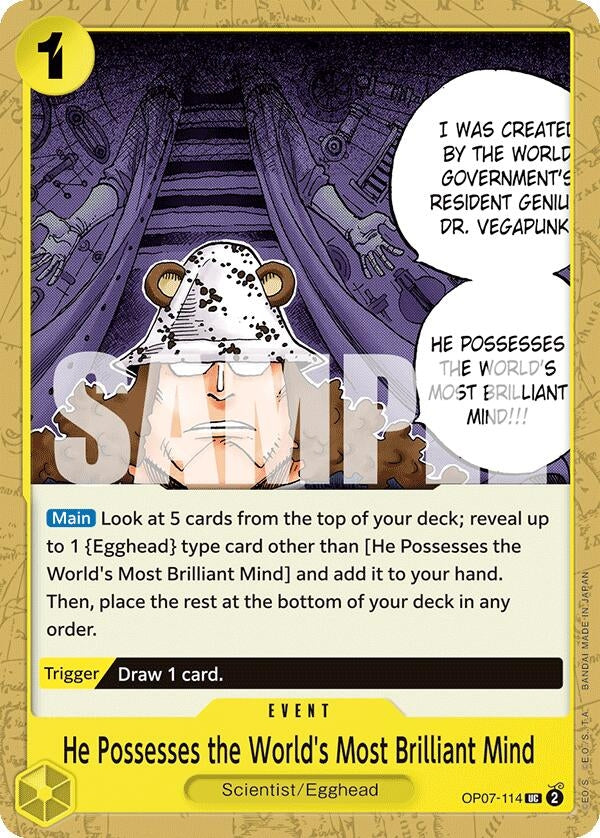 Image for He Possesses the World's Most Brilliant Mind (OP07-114) (OP07) - One Piece Card Game