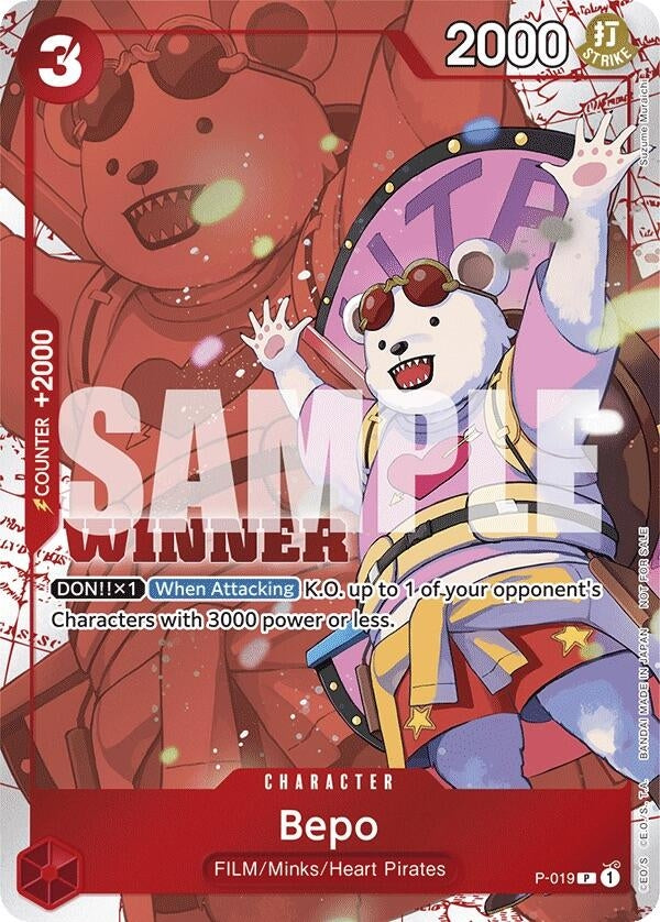 Image for Bepo (Winner Pack Vol. 7) (P-019) (OP-PR) - One Piece Card Game
