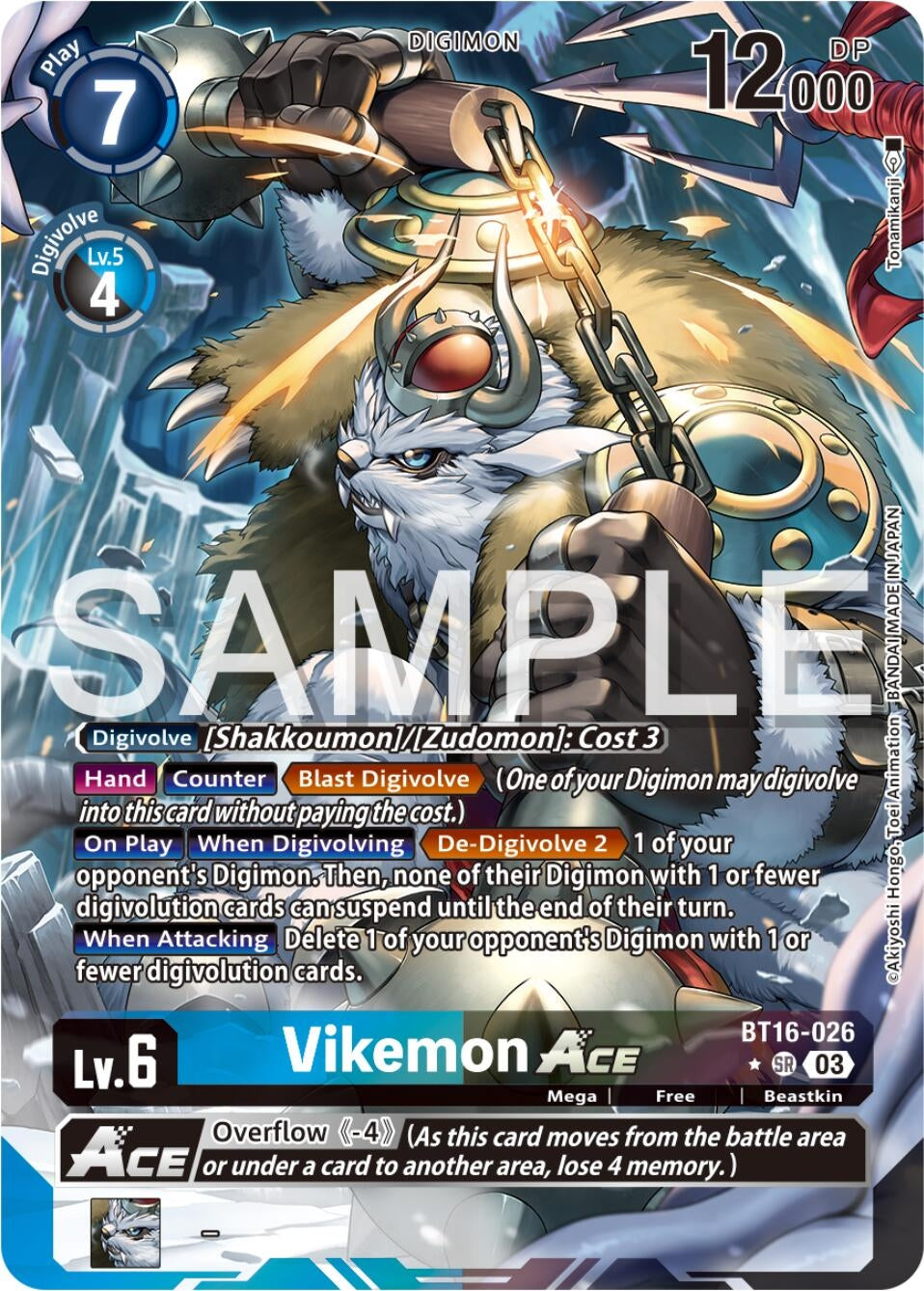 Vikemon ACE (Alternate Art) (BT16-026 SR) (BT-16)