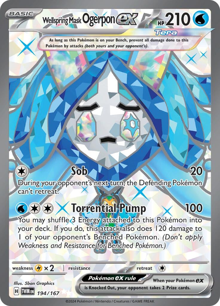 Wellspring Mask Ogerpon ex (194/167) (TWM)
