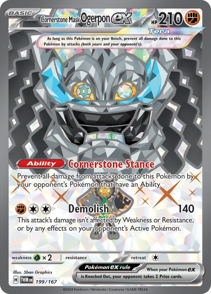 Cornerstone Mask Ogerpon ex (199/167) (TWM)
