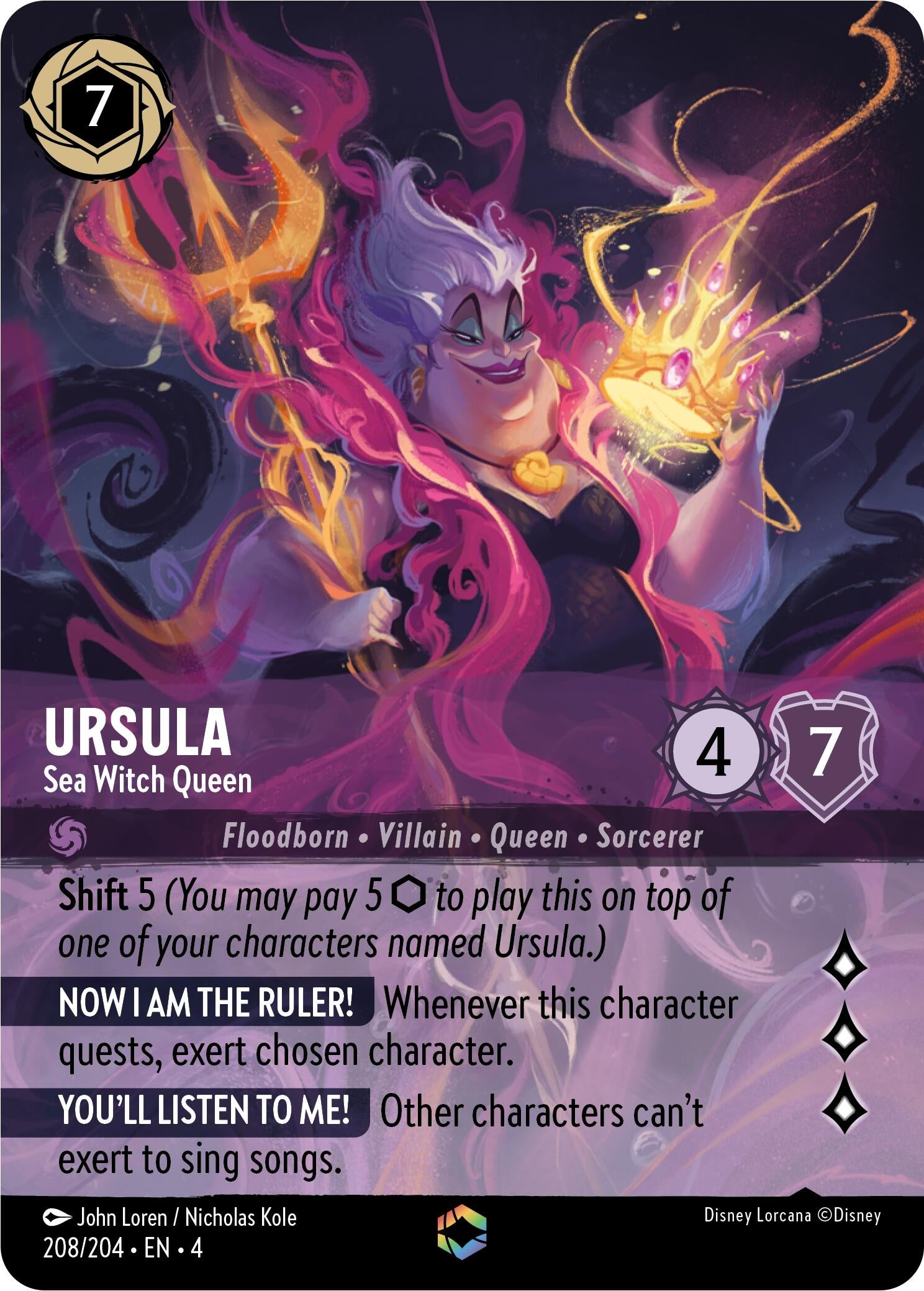 Ursula - Sea Witch Queen (Enchanted) (208/204) (4)
