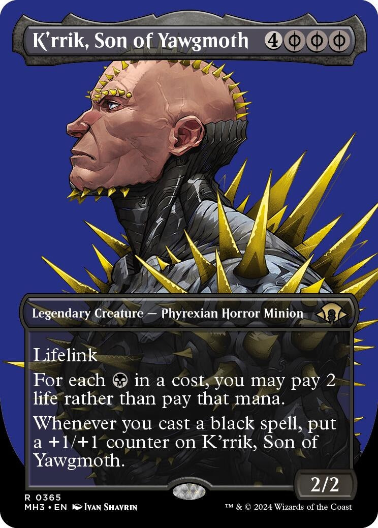 K'rrik, Son of Yawgmoth (Borderless) (365) (MH3)