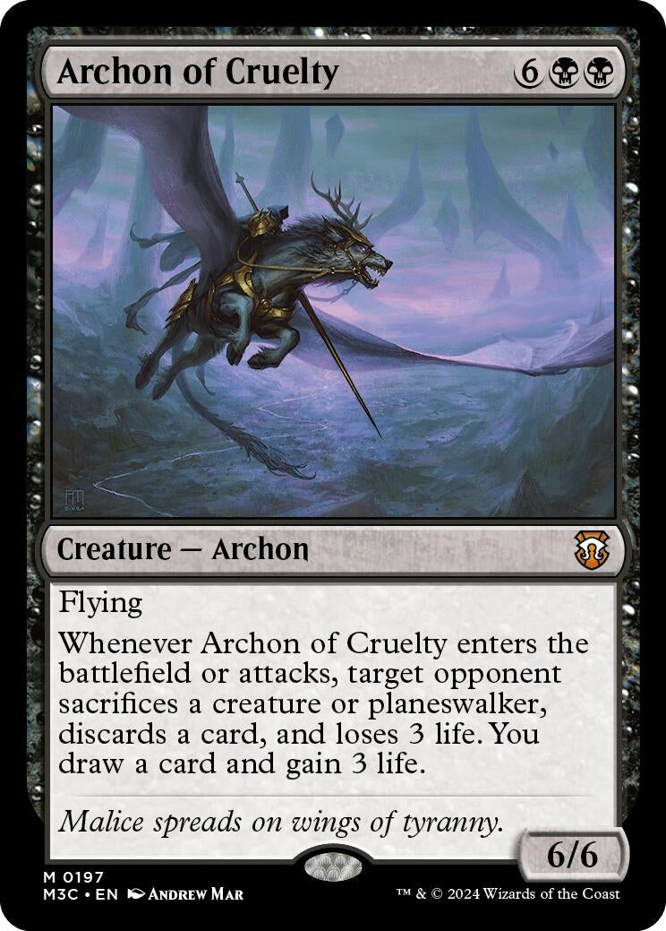 Japanese Magic: The Gathering - Archon of Cruelty (197) (M3C)