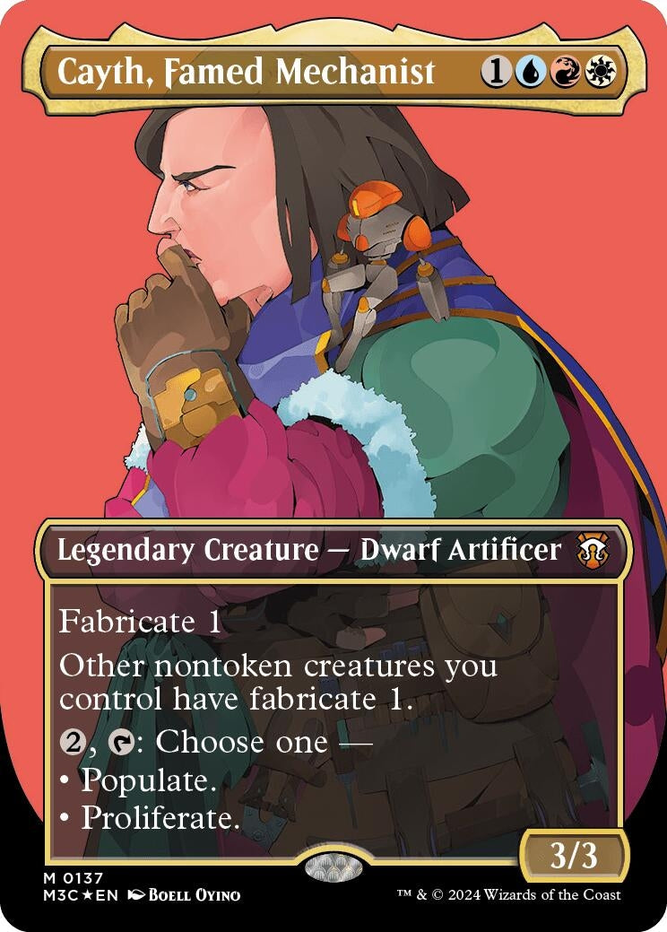 Cayth, Famed Mechanist (Borderless) (Ripple Foil) (137) (M3C)