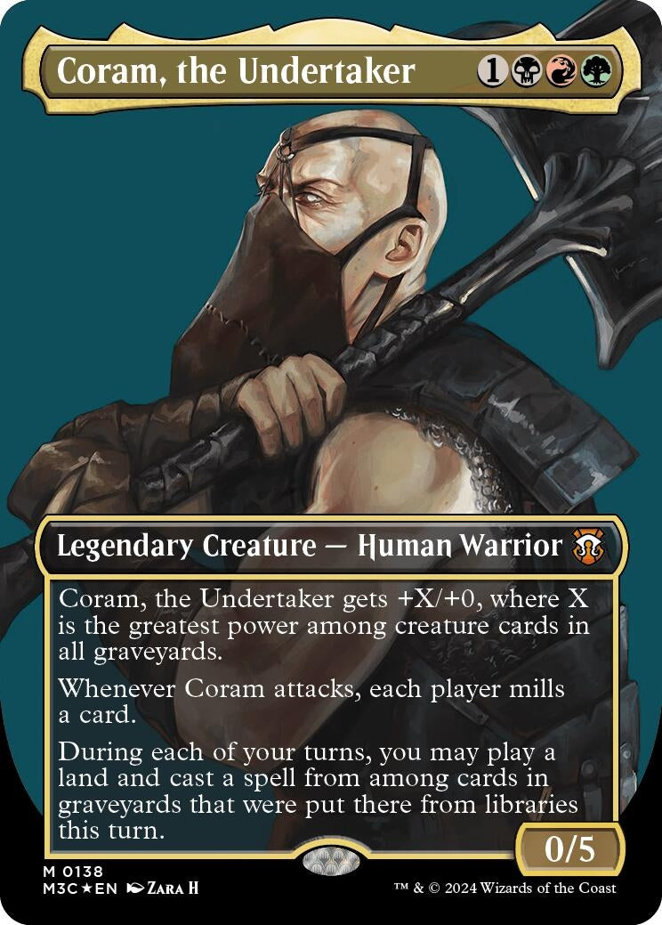 Coram, the Undertaker (Borderless) (Ripple Foil) (138) (M3C)