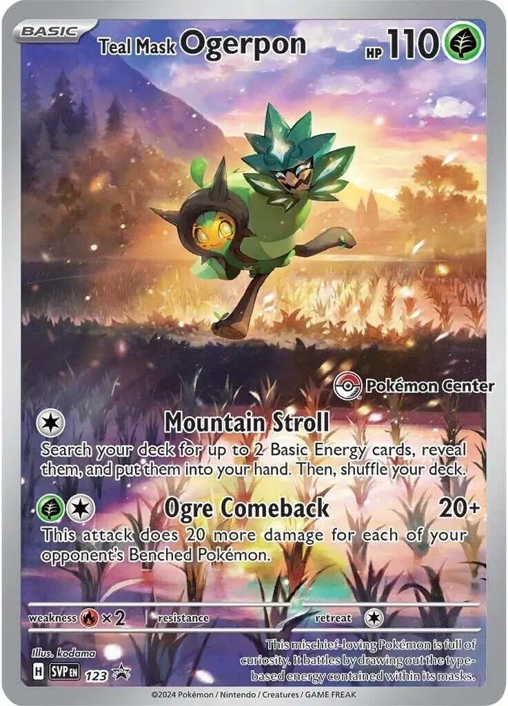 Teal Mask Ogerpon - 123 (Pokemon Center Exclusive) (123) (SVP)