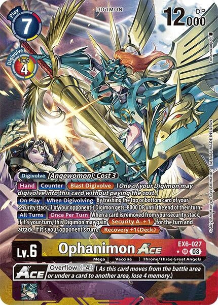 Ophanimon ACE (Alternate Art) (EX6-027 SR) (EX-06)